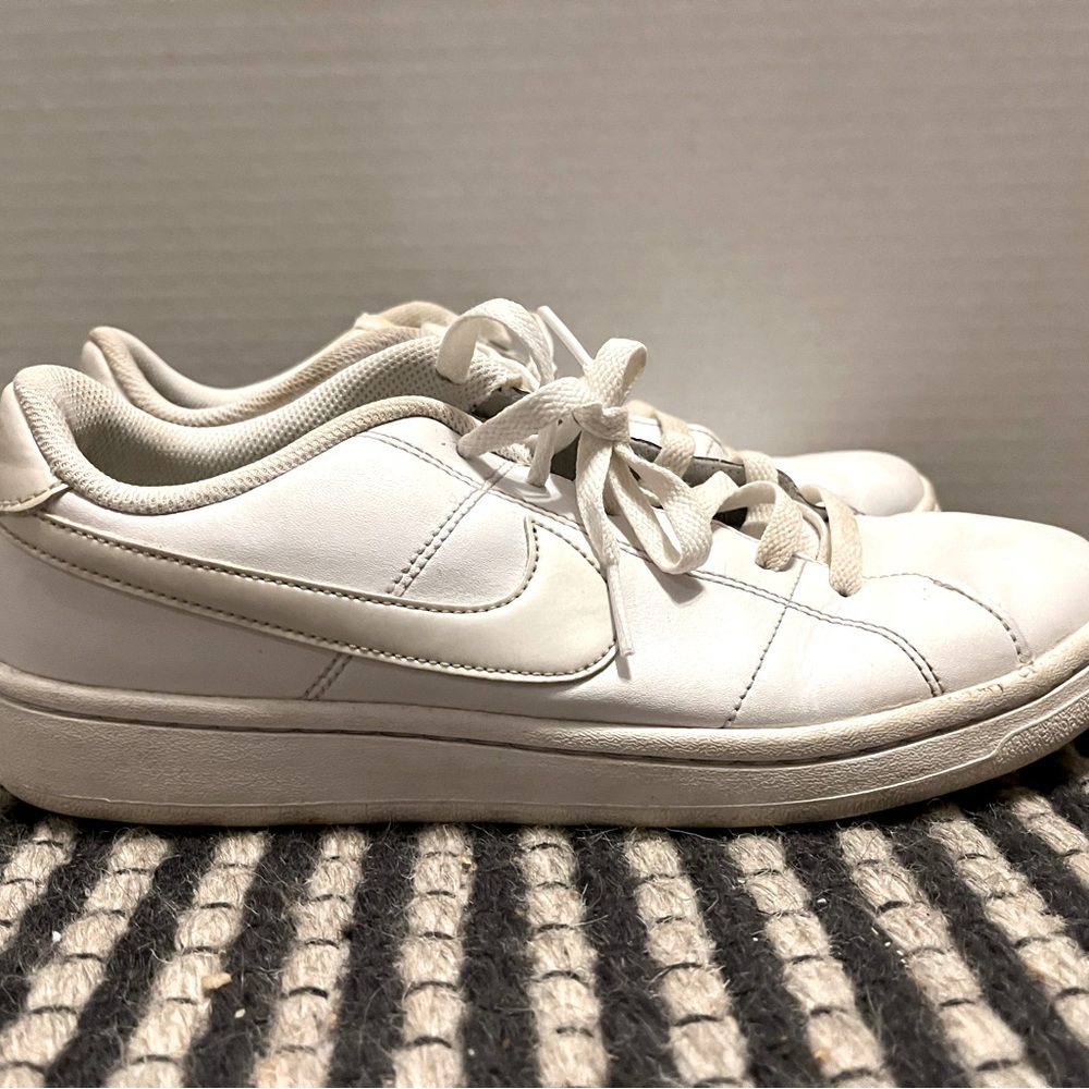 Women’s Nike white leather Court sneakers. Size 9.5